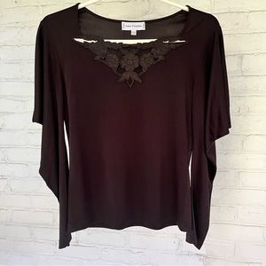 ANNE FONTAINE 100% Silk Long Sleeved Top